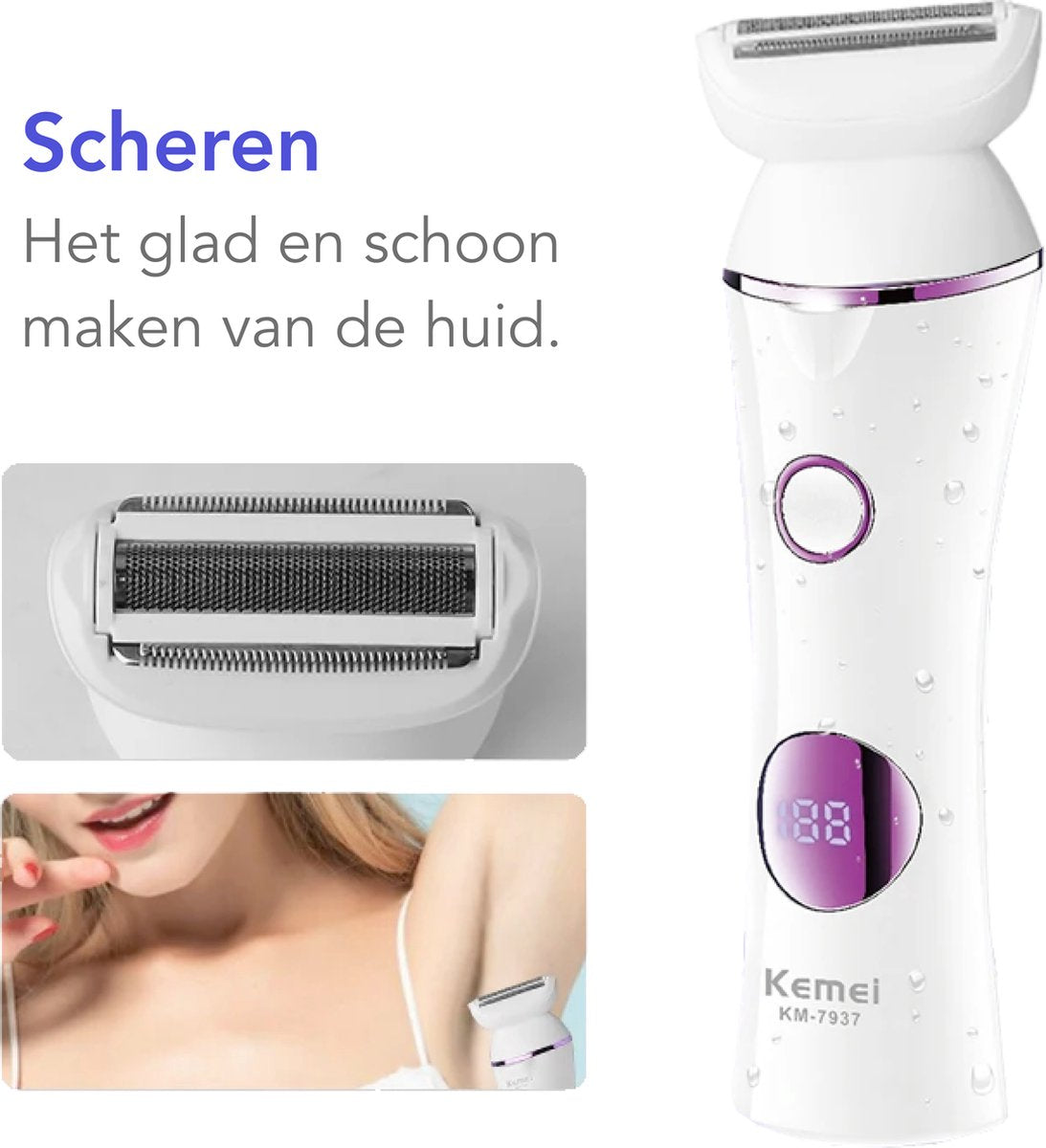 Kemei 7937 - Epileerapparaat Dames - Epilator - Ontharingsapparaat