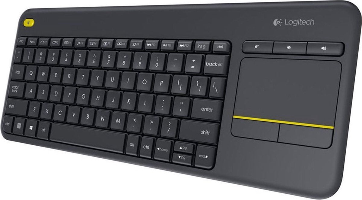 Logitech K400 Plus - Draadloos Touch Toetsenbord - QWERTY ISO - Zwart