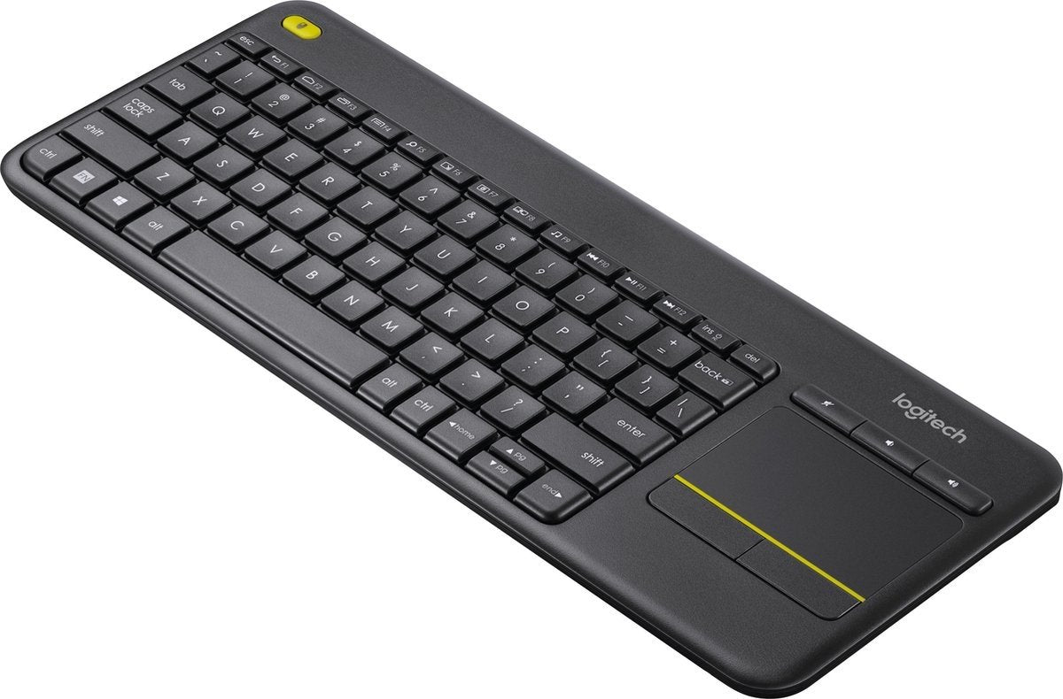 Logitech K400 Plus - Draadloos Touch Toetsenbord - QWERTY ISO - Zwart