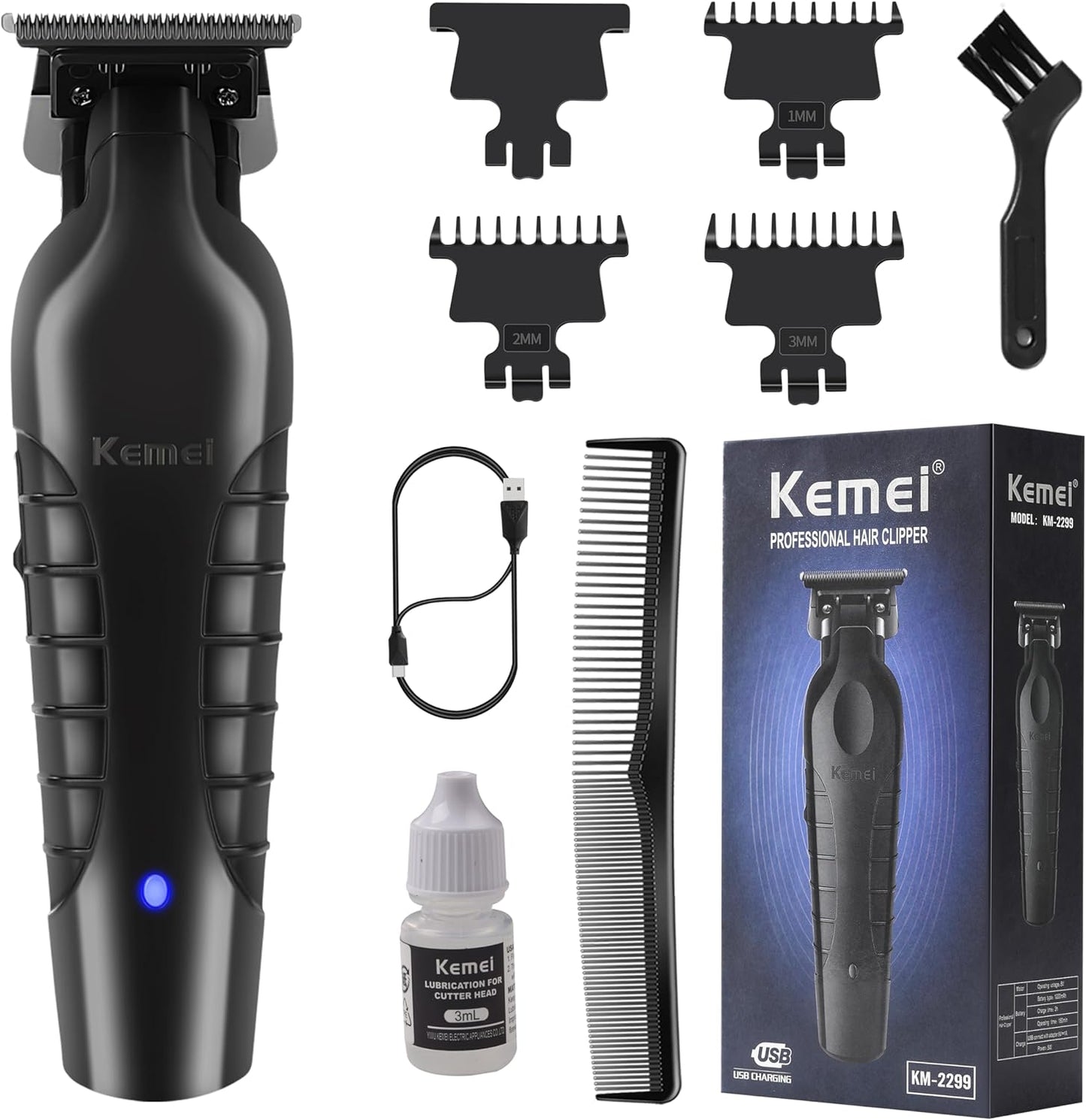 Kemei 2299 - Professionele Tondeuse - Zero Gapped