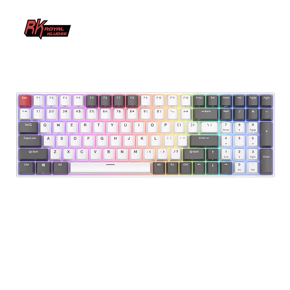 Royal Kludge RK100 Tri Mode - Mechanisch RGB Gaming Toetsenbord - Bedraad en Draadloos - Met Numberpad