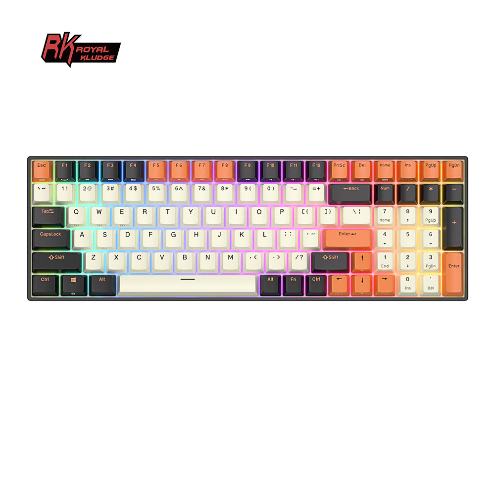 Royal Kludge RK100 Tri Mode - Mechanisch RGB Gaming Toetsenbord - Bedraad en Draadloos - Met Numberpad