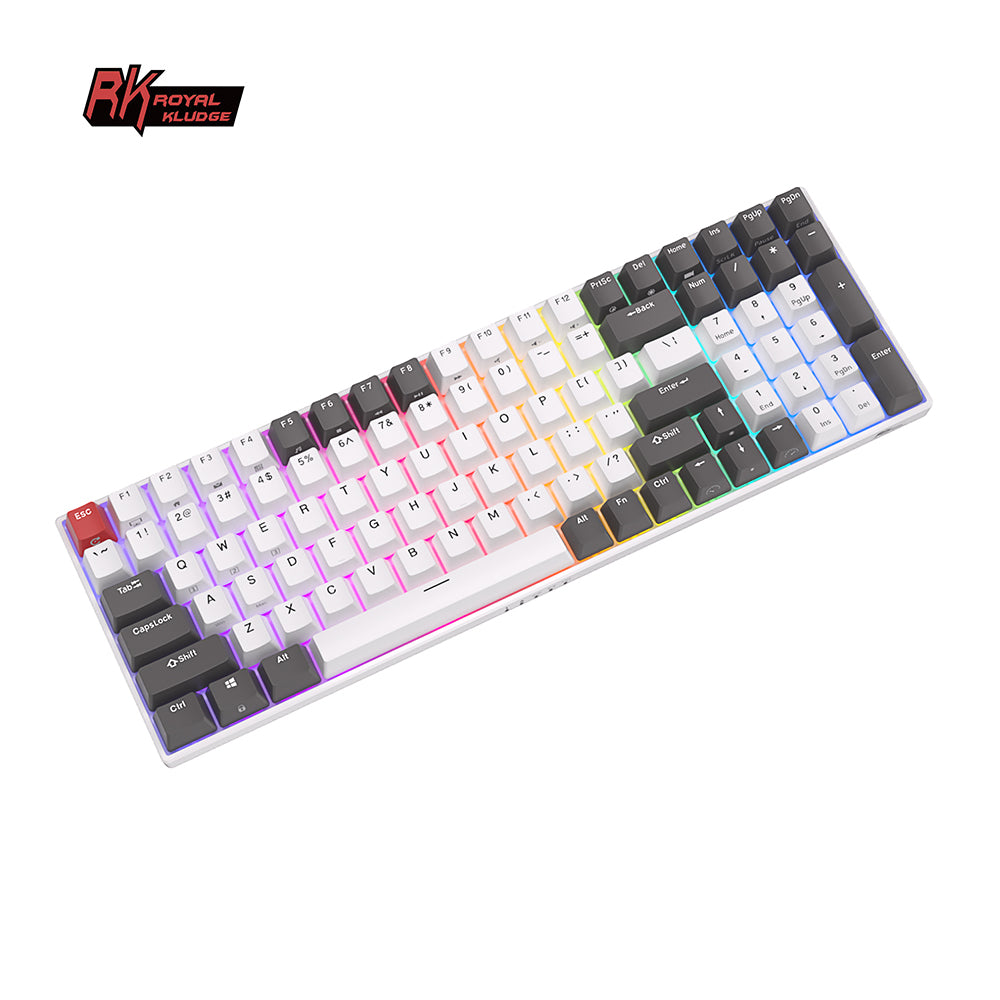 Royal Kludge RK100 Tri Mode - Mechanisch RGB Gaming Toetsenbord - Bedraad en Draadloos - Met Numberpad