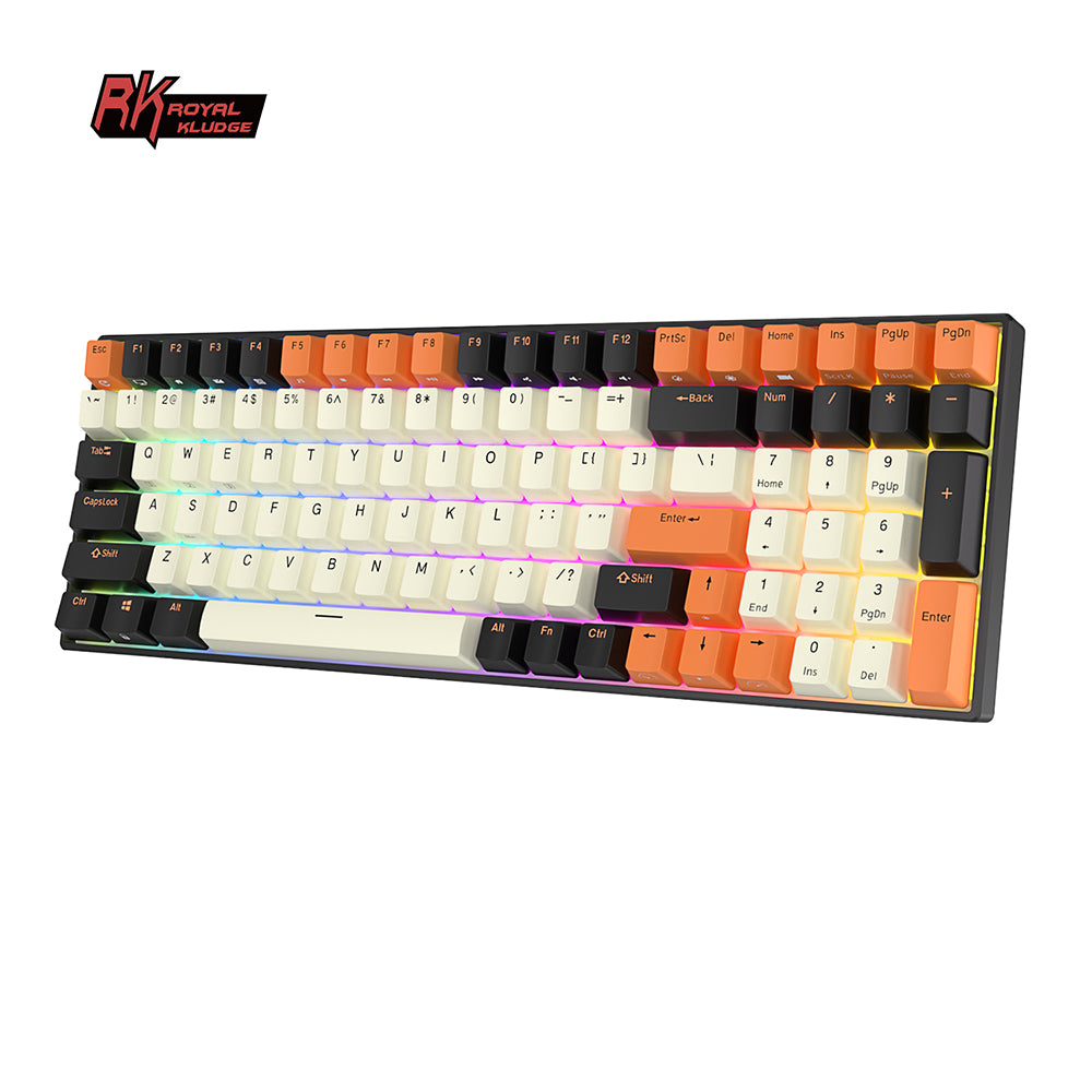 Royal Kludge RK100 Tri Mode - Mechanisch RGB Gaming Toetsenbord - Bedraad en Draadloos - Met Numberpad