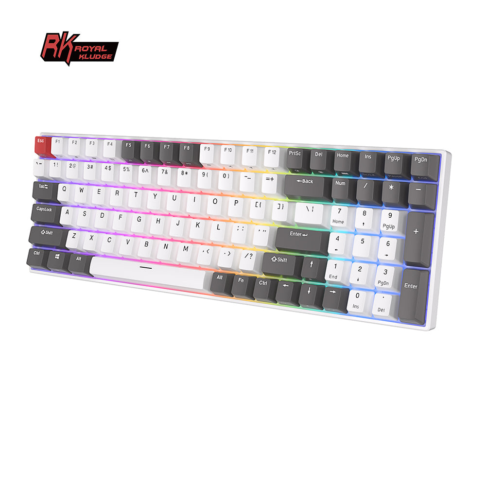 Royal Kludge RK100 Tri Mode - Mechanisch RGB Gaming Toetsenbord - Bedraad en Draadloos - Met Numberpad