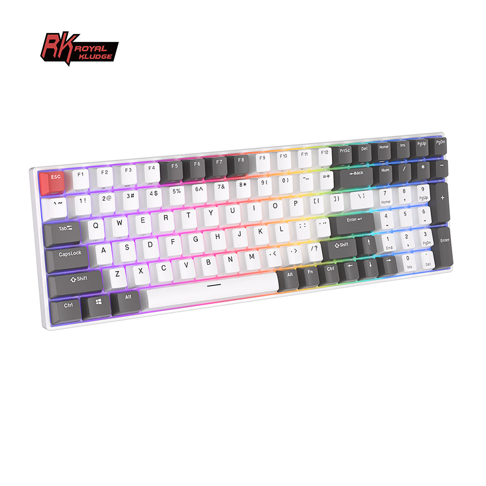 Royal Kludge RK100 Tri Mode - Mechanisch RGB Gaming Toetsenbord - Bedraad en Draadloos - Met Numberpad