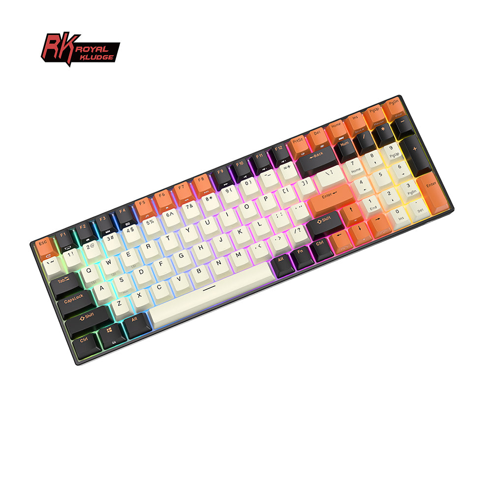 Royal Kludge RK100 Tri Mode - Mechanisch RGB Gaming Toetsenbord - Bedraad en Draadloos - Met Numberpad