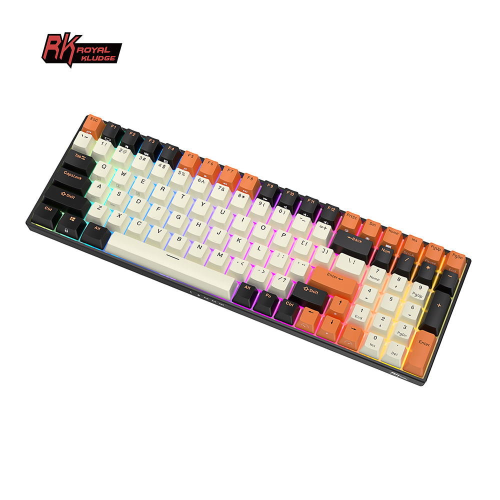 Royal Kludge RK100 Tri Mode - Mechanisch RGB Gaming Toetsenbord - Bedraad en Draadloos - Met Numberpad